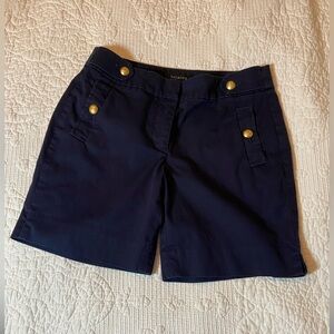 Talbots Blue Bermuda Shorts Tailored Cotton Blend
